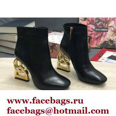 Dolce & Gabbana Heel 10.5cm ankle boots with DG Pop heel Black 2022